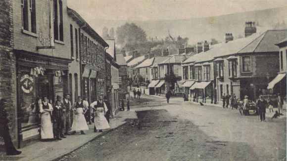 Commercial Street photographed from the Railway Bridge (Now over Cwmbran Drive)